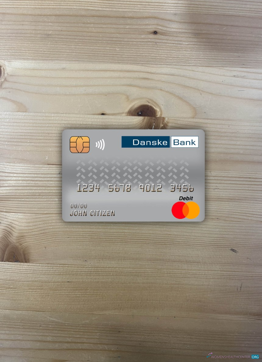 Download Denmark Danskebank master debit card photolook front Photoshop template